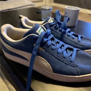 Puma Blue Suede Men's Shoes